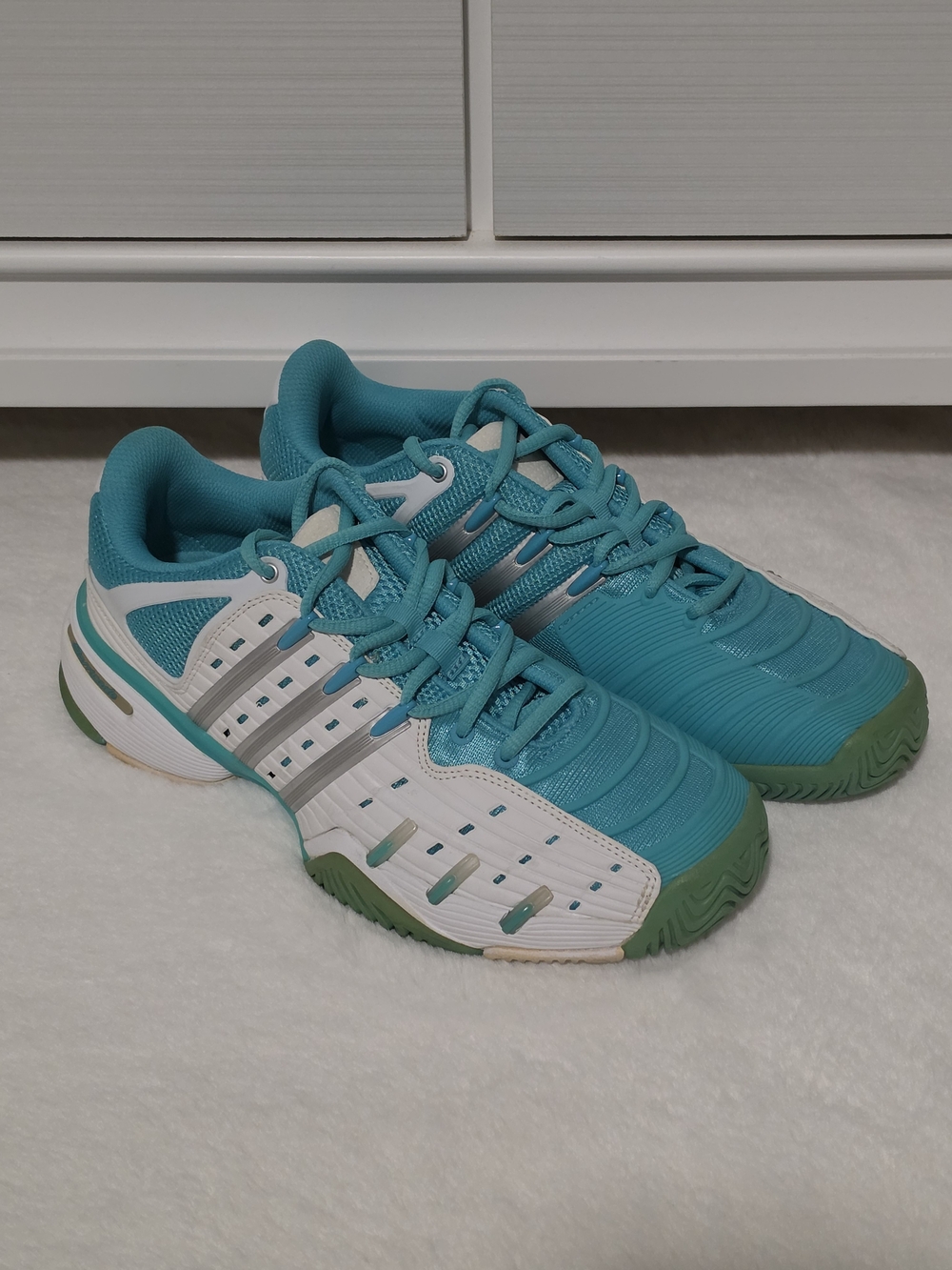 Adidas Barricade V Classic Women's Tennis Shoes In Teal/White